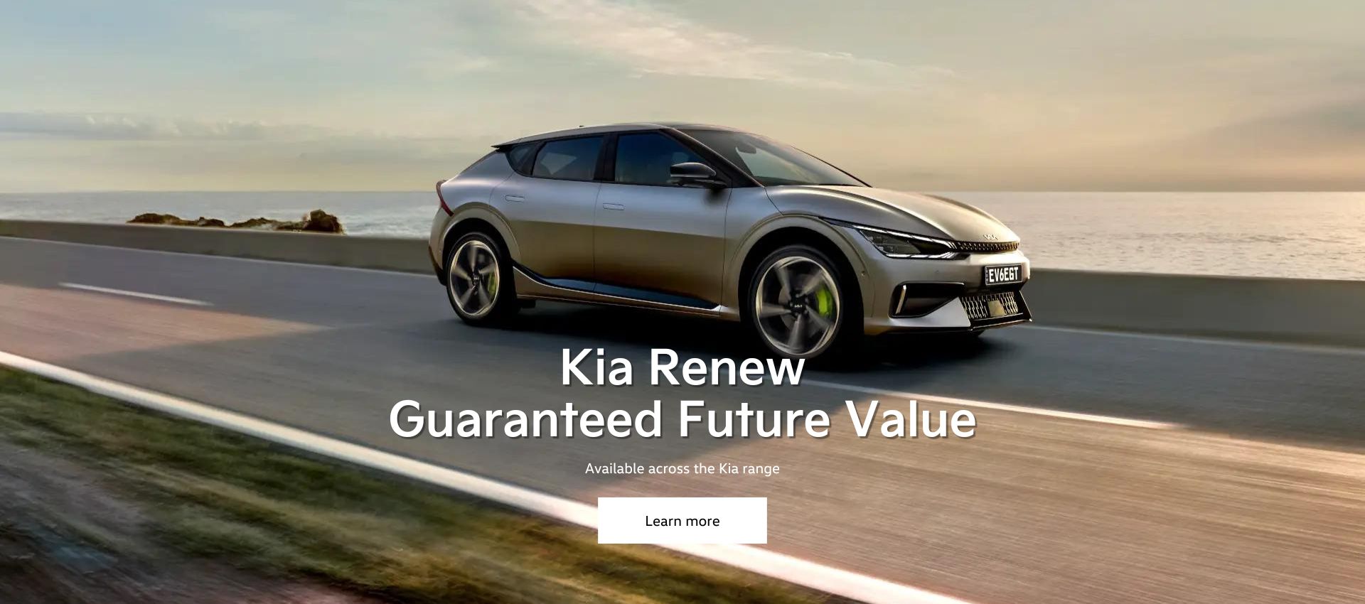 Kia Renew Guaranteed Future Value - Available across the Kia range