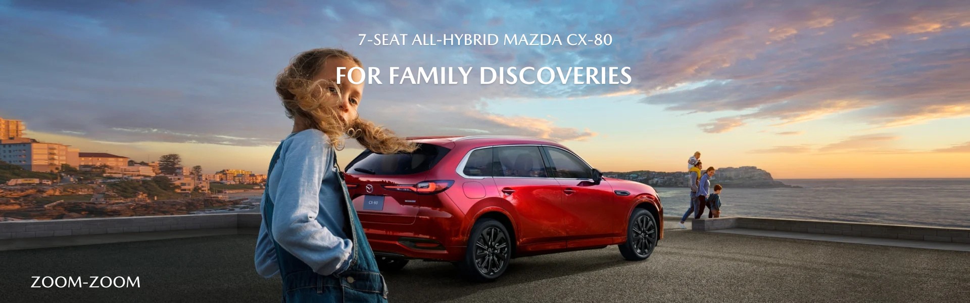 7-seat All-Hybrid Mazda CX-80. For family discoveries