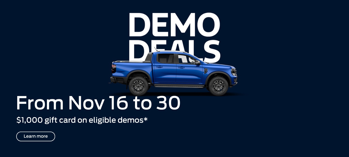 Demo Deals. From Nov 16 to 30 $1,000 gift card on eligible demos