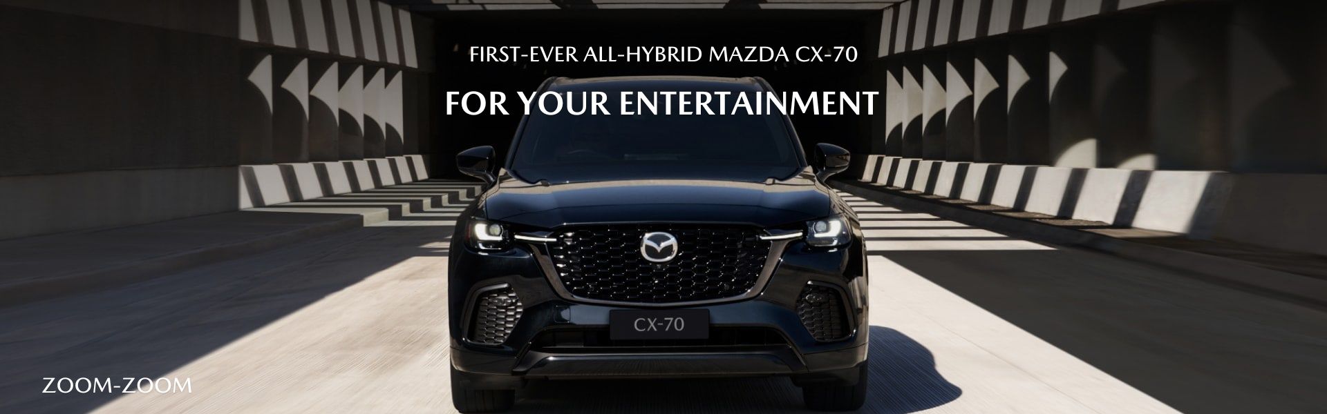 First-ever all-hybrid Mazda CX-70. For your entertainment.